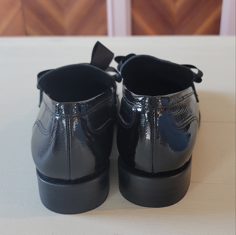 🆕️ Anthropologie Maeve Bow Square Toe Loafers - Picture 8 of 13